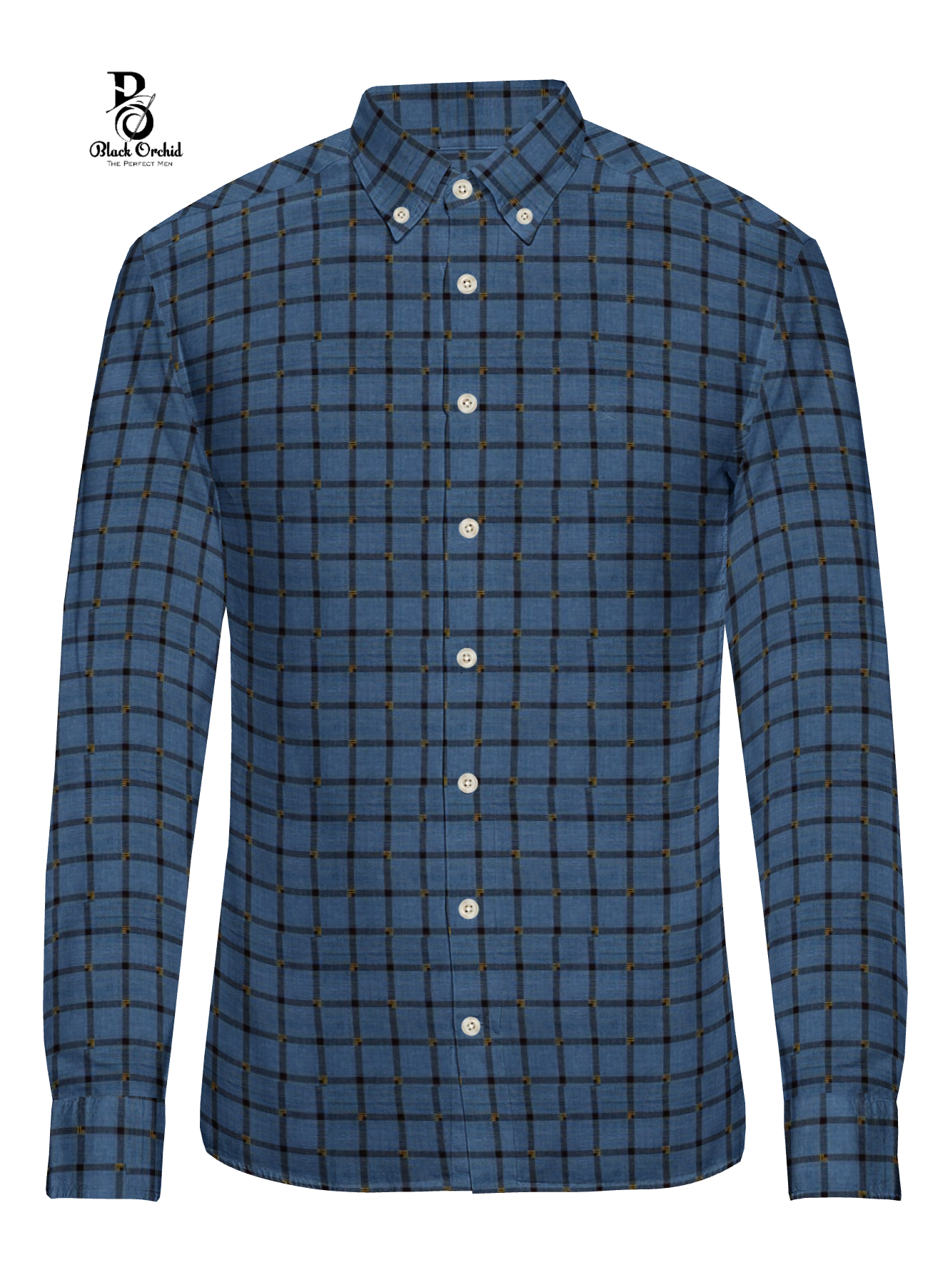 B.O. SKY BLUE BUTI CHECKS