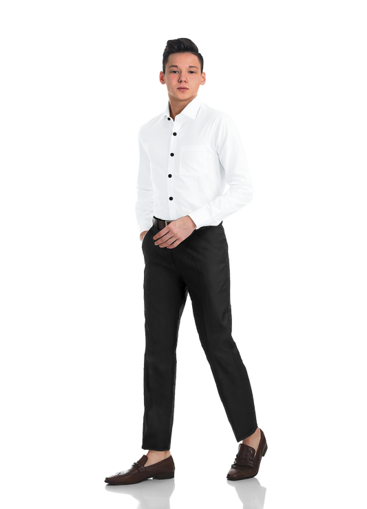 B.O. WHITE  LINEN SHIRT